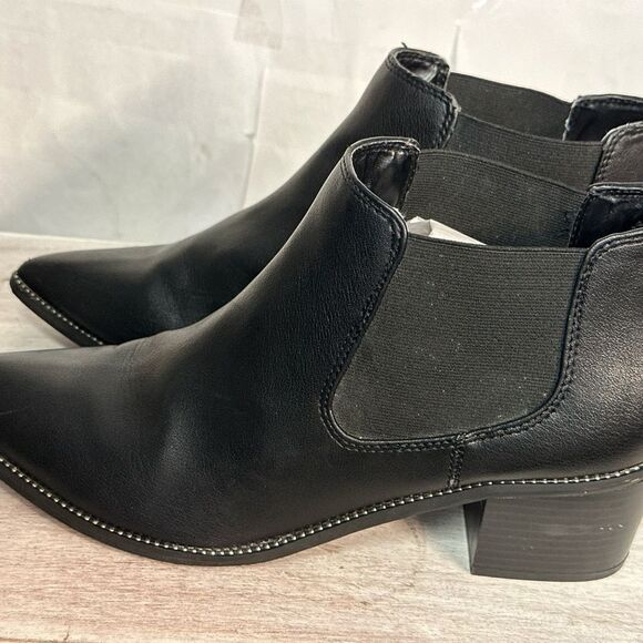 American Eagle Black Heeled Boots Sleek Design size 10 new - Picture 6 of 6